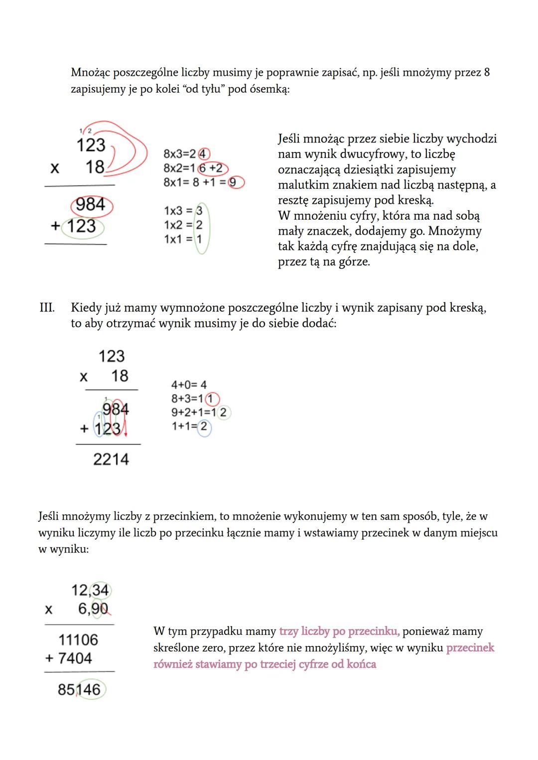 MATEMATYKA
MNOŻENIE PISEMNE
Przypomnienie najważniejszych informacji:
MNOŻENIE PISEMNE:
a b=c-
mnożna mnożnik
czynniki iloczynu
!! mnożenie 
