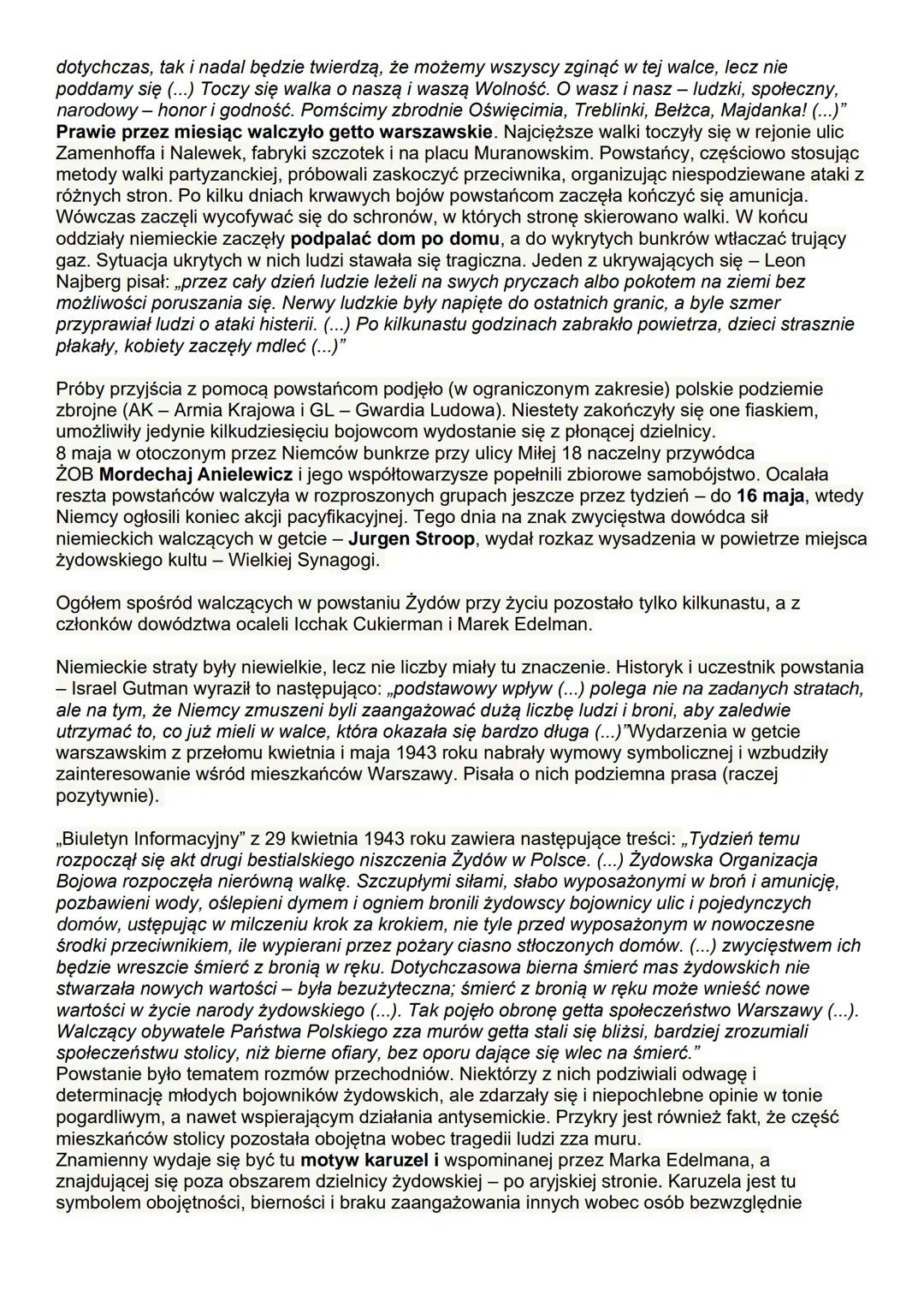 # ZDĄŻYĆ PRZED PANEM BOGIEM

Charakterystyka bohaterów
Bohater zbiorowy
Ofiary holokaustu oraz polegli w trakcie powstania w getcie warszaws