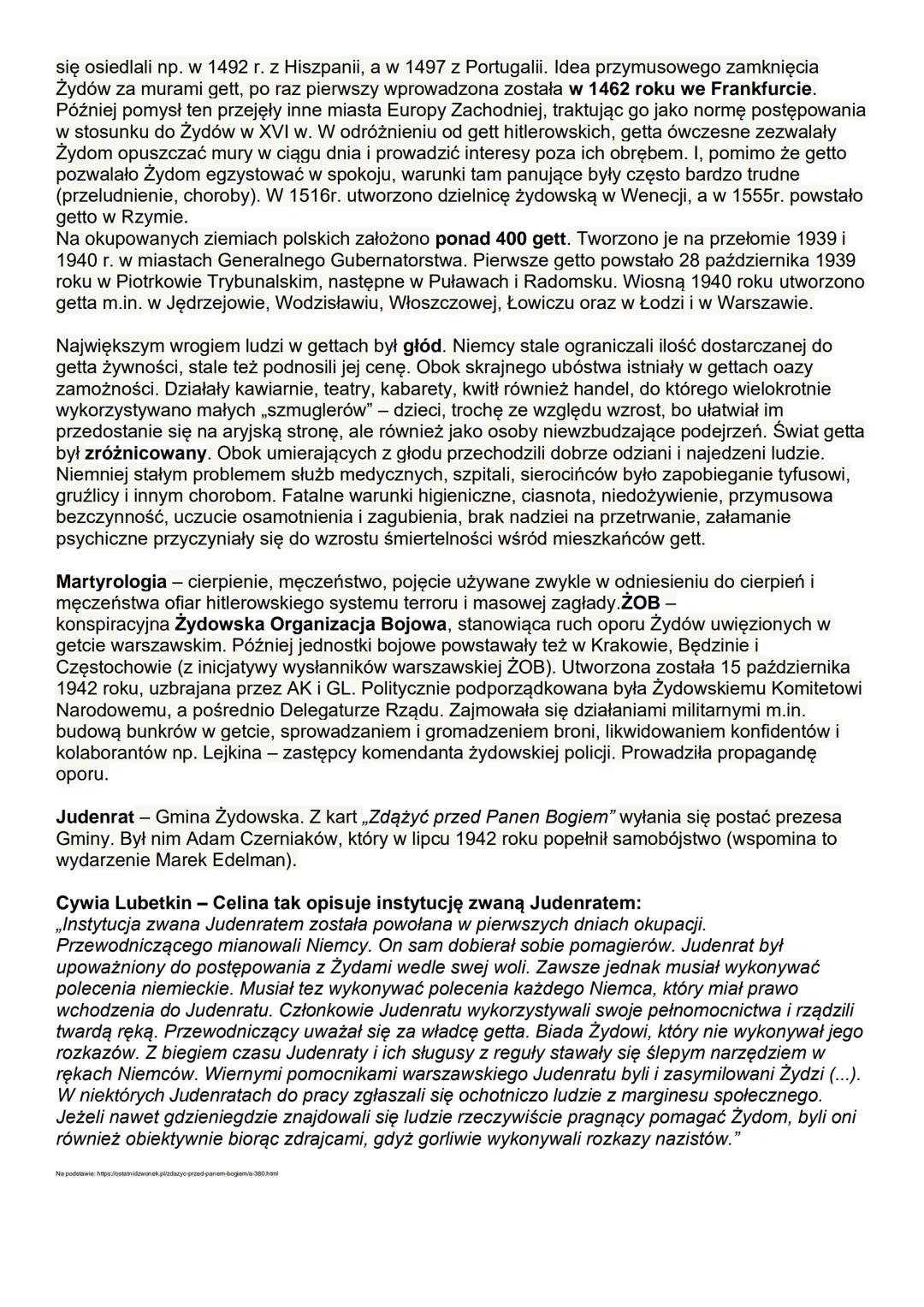 # ZDĄŻYĆ PRZED PANEM BOGIEM

Charakterystyka bohaterów
Bohater zbiorowy
Ofiary holokaustu oraz polegli w trakcie powstania w getcie warszaws