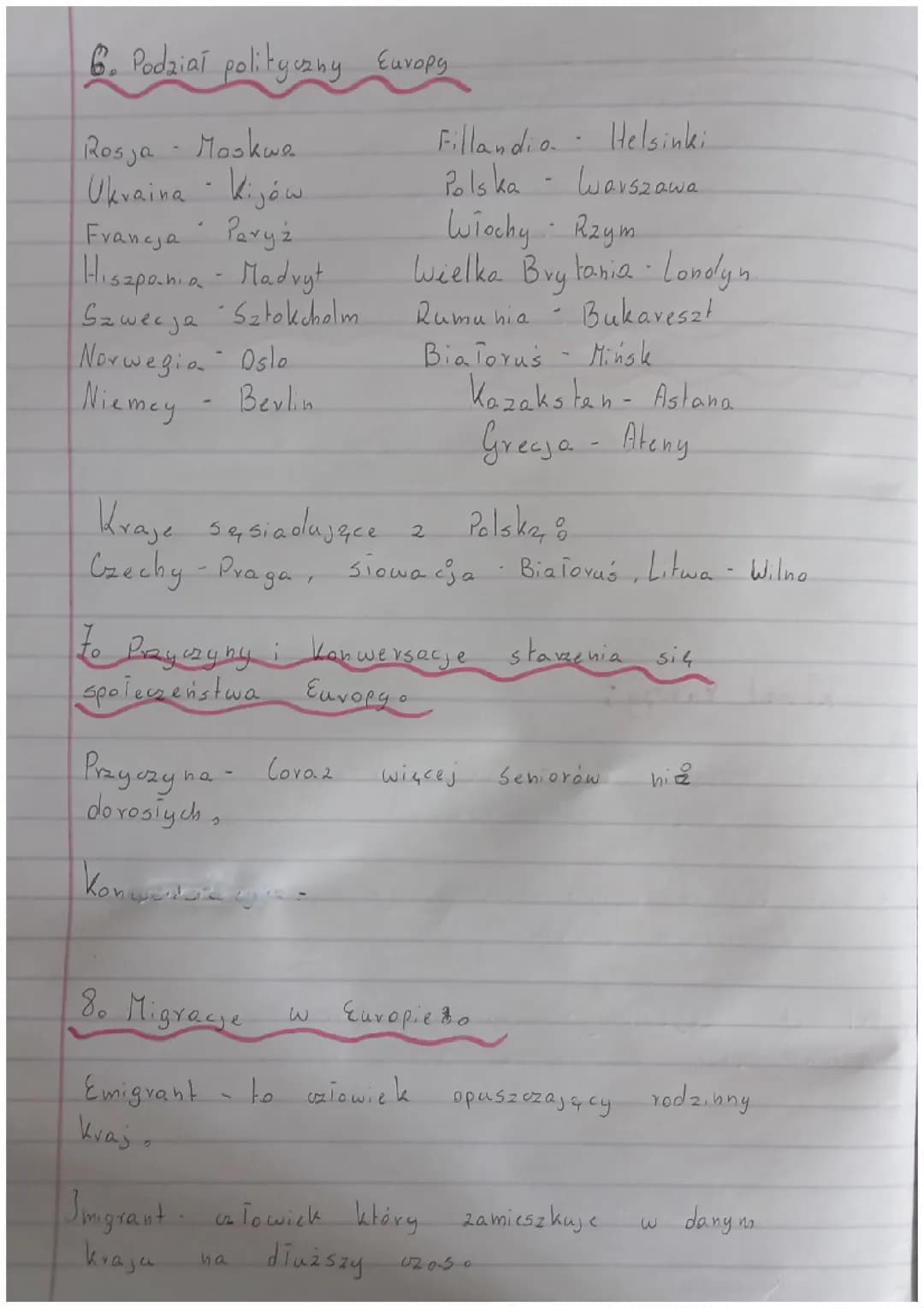 Geografia klasa 6 dział 3 sprawdzian