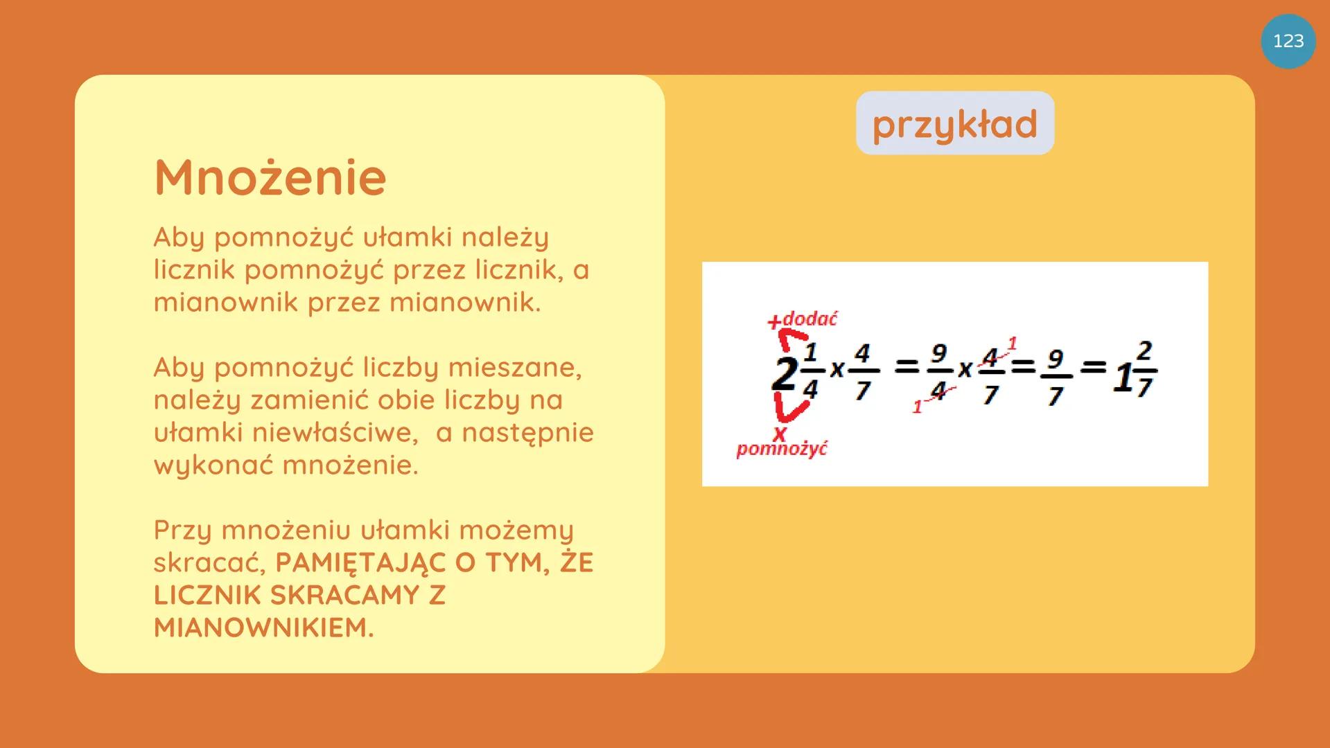 # MNOŻENIE
## UŁAMKÓW

By; @sarsoon_ przykład

Mnożenie

Aby pomnożyć ułamki należy
licznik pomnożyć przez licznik, a
mianownik przez mianow