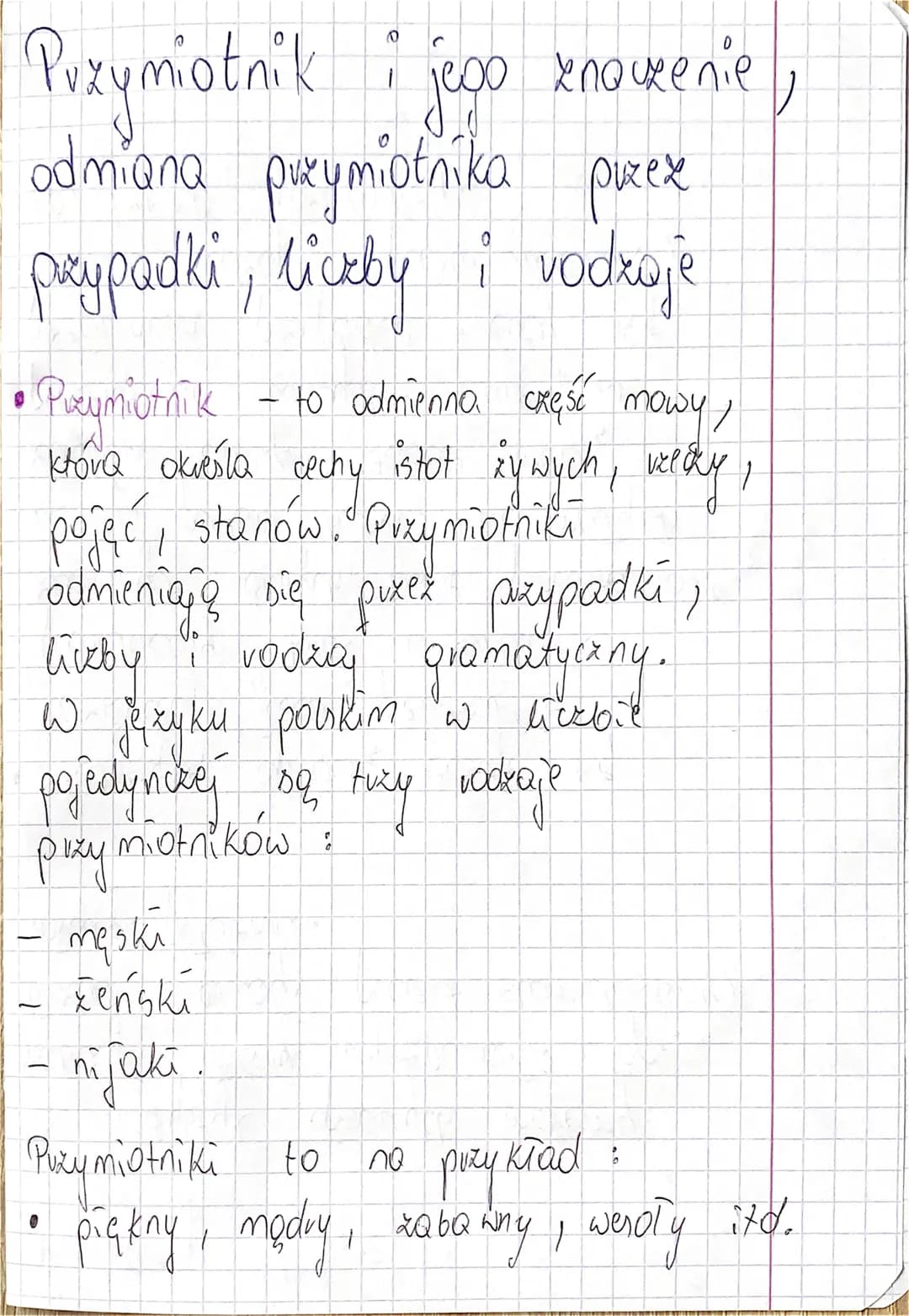 Puzymiotnik i jego znovrenie
odmiana puzymiotnika puzex
paypadki, liceby i vodzaje
il
Puzymiotnik - to odmienna CRęść mowy,
która określa de