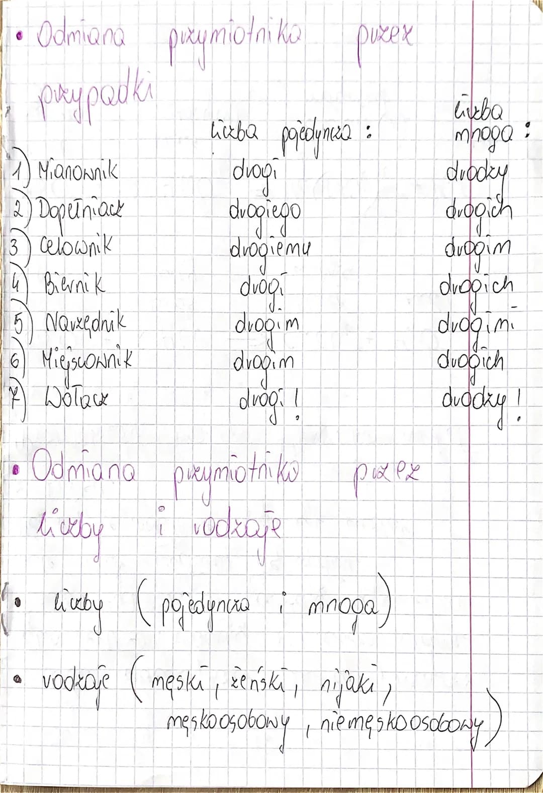 Odmiana Rzeczownika I Przymiotnika Przez Przypadki Klasa 4 Proste wyjaśnienie: Odmiana przymiotnika przez przypadki - Przykłady i