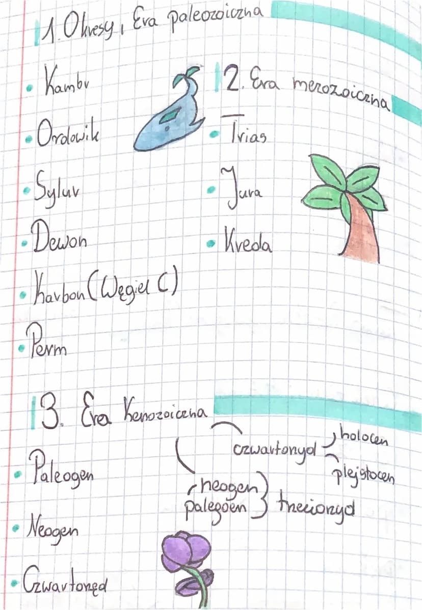 Temat: Przeszłość geologiczna Polski
Wiek ziemii: 4.6 mld.
Ery Ziemii:
561
paleozoiczna, Amla temu
•Prekambu
•Merozoicena.
• kenozoicena
30.