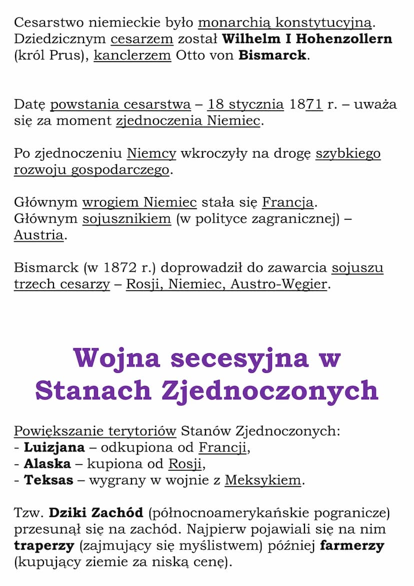 Druga połowa XIX wieku
Dział II, Część 1 (lekcje 10-13)
Kl 7, WSiP
Zjednoczenie Włoch
Wojna krymska i rozpad Świętego Przymierza
Od kongresu