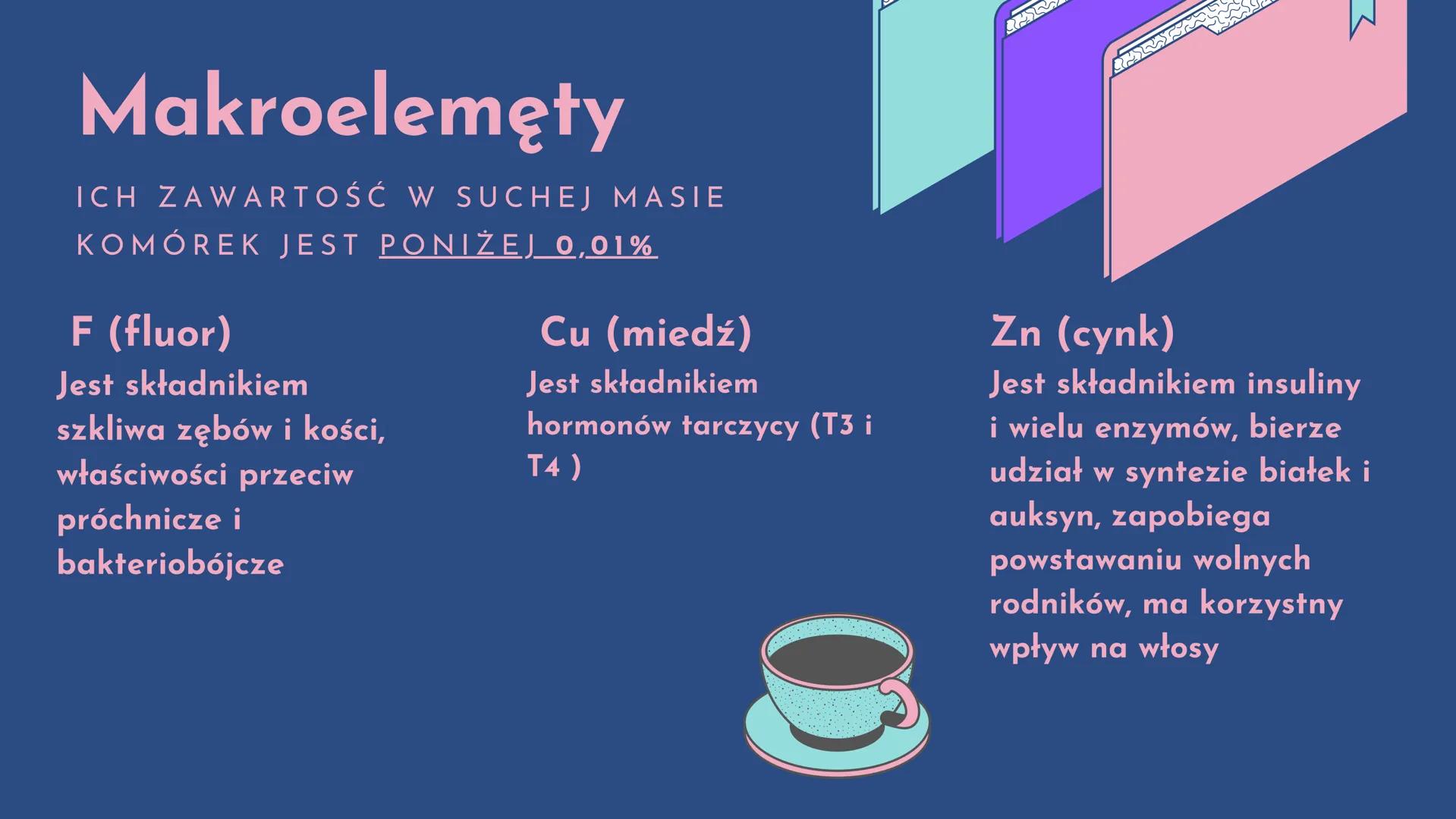 №b
Chemiczne
podstawy życia
cz.l
• Pierwiastki chemiczne
●
• Znaczenie mikro- i makroelementów
• Oddziaływania międzycząsteczkowe
• Woda i s