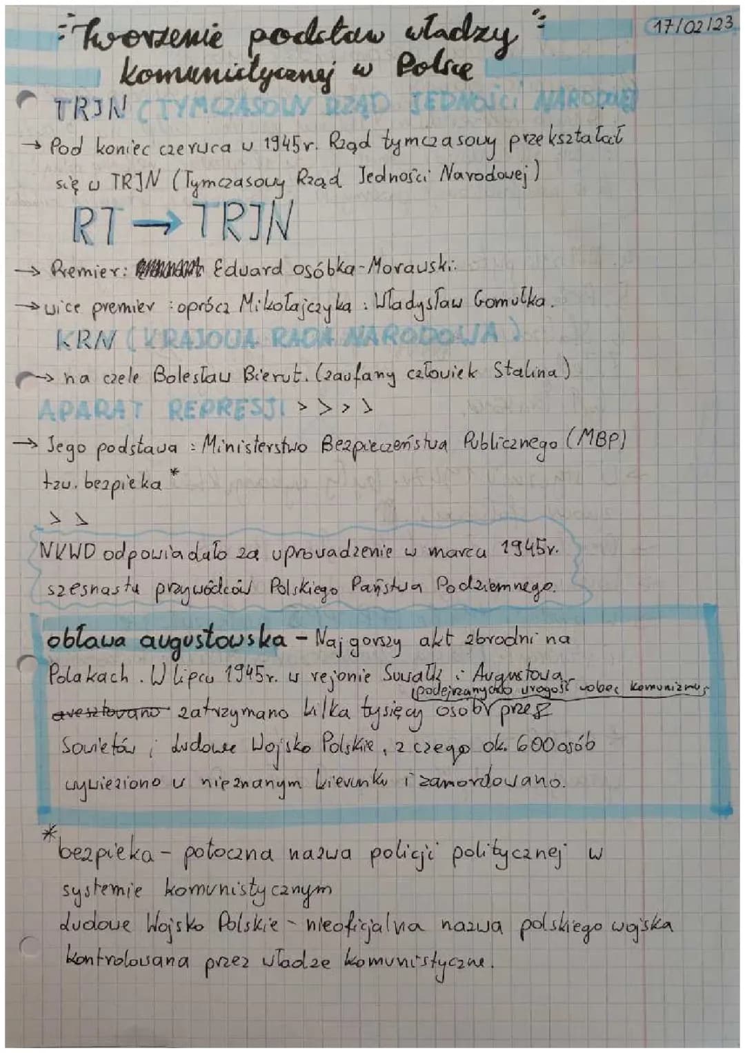 Tworzenie podstaw władzy komunistycznej w Polsce