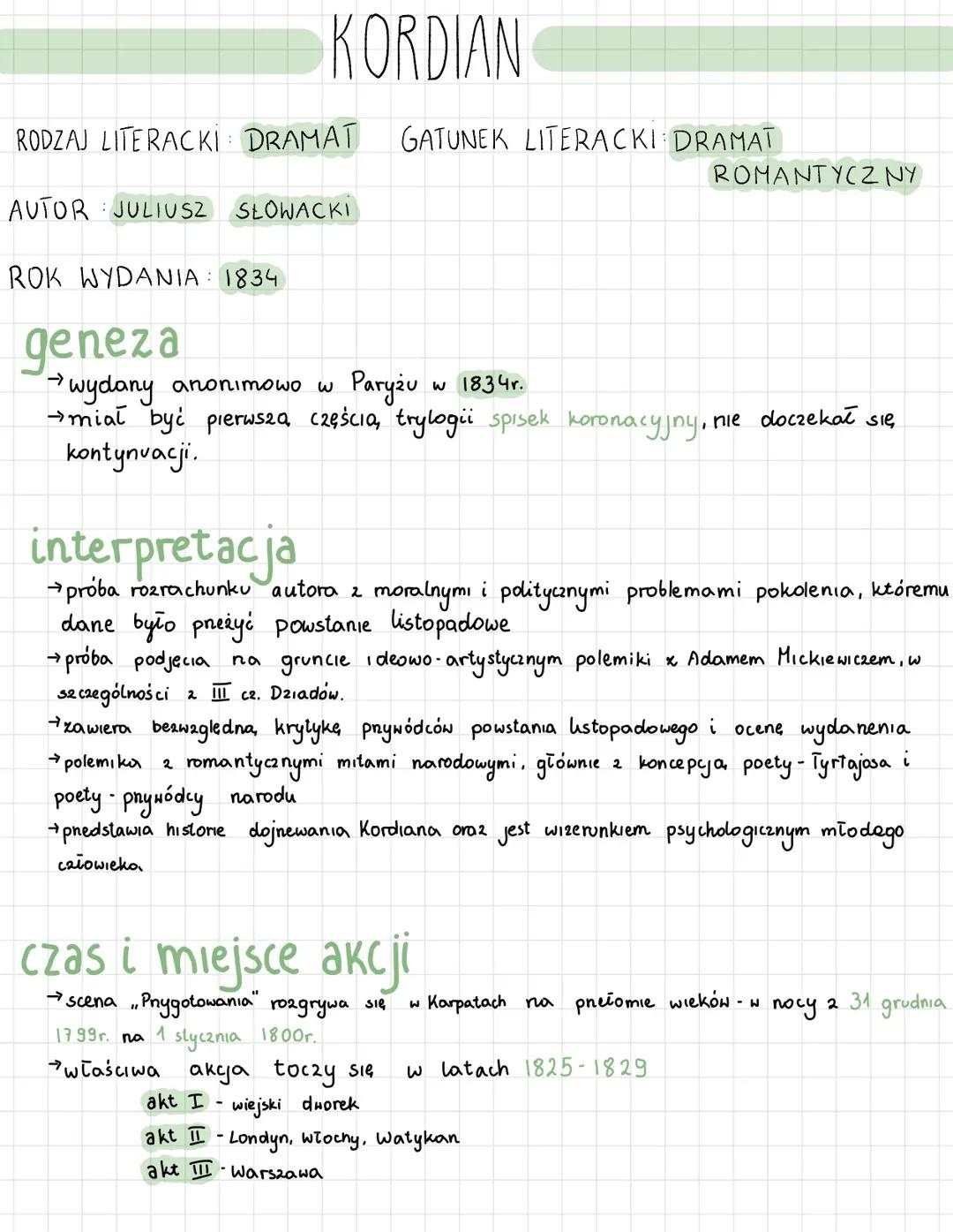 Kordian - Streszczenie i Przygody Romantycznego Bohatera