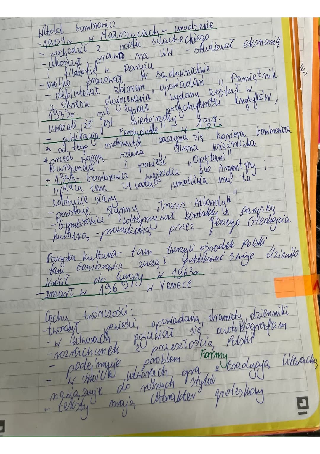 FA
Witold Gombrowicz
-1904 Matorzycach - wookerie
i
modlu silachechiego
pochodzić z
UW
prawo na UN - studional exconenig
filddotic w
-
-
• k