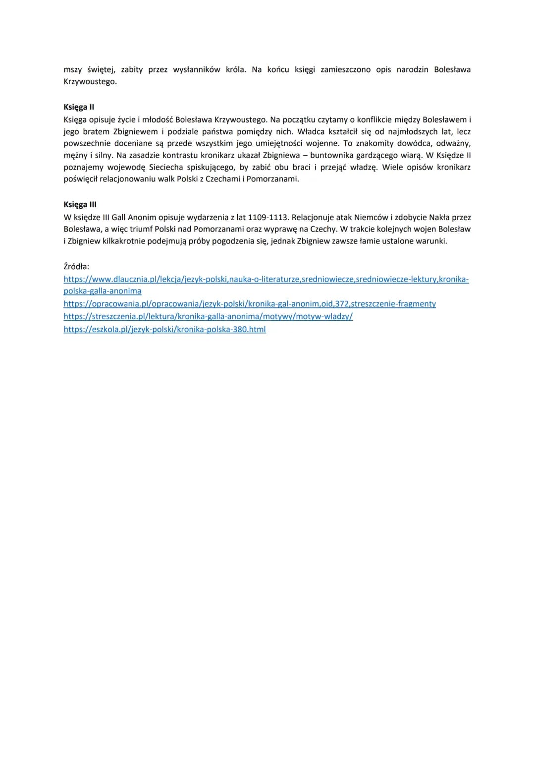 
<h2 id="wprowadzenie">Wprowadzenie</h2>
<ol>
<li><p><strong>Autor</strong><br />
Gall Anonim był prawdopodobnie uczonym benedyktyńskim zako