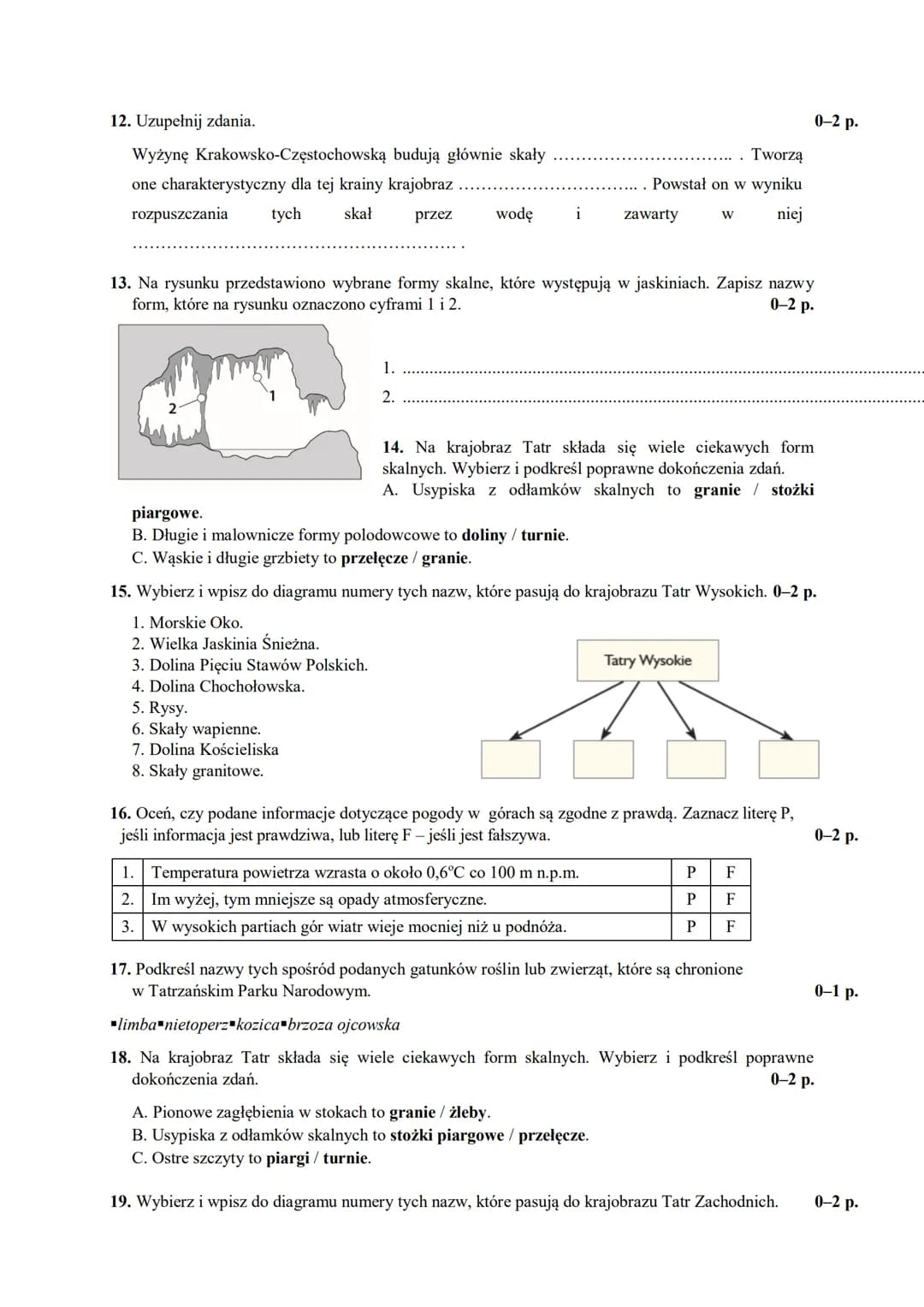 Krajobrazy Polski- KLASA V- 23.03.2020
KOCHANE DZIECIAKI !!!
PRZESYŁAM WAM SPRAWDZIAN TAK JAK SIĘ UMAWIALIŚMY, Z KRAIN
GEOGRAFICZNYCH. FAJNI