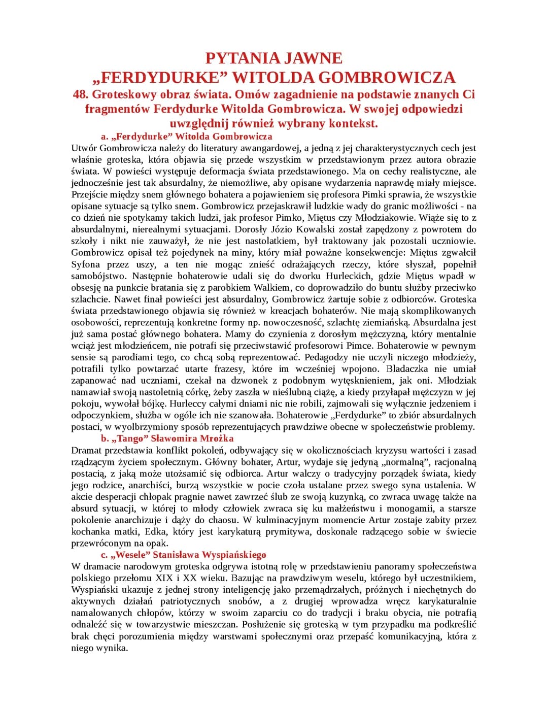 pytania jawne (Ferdydurke)