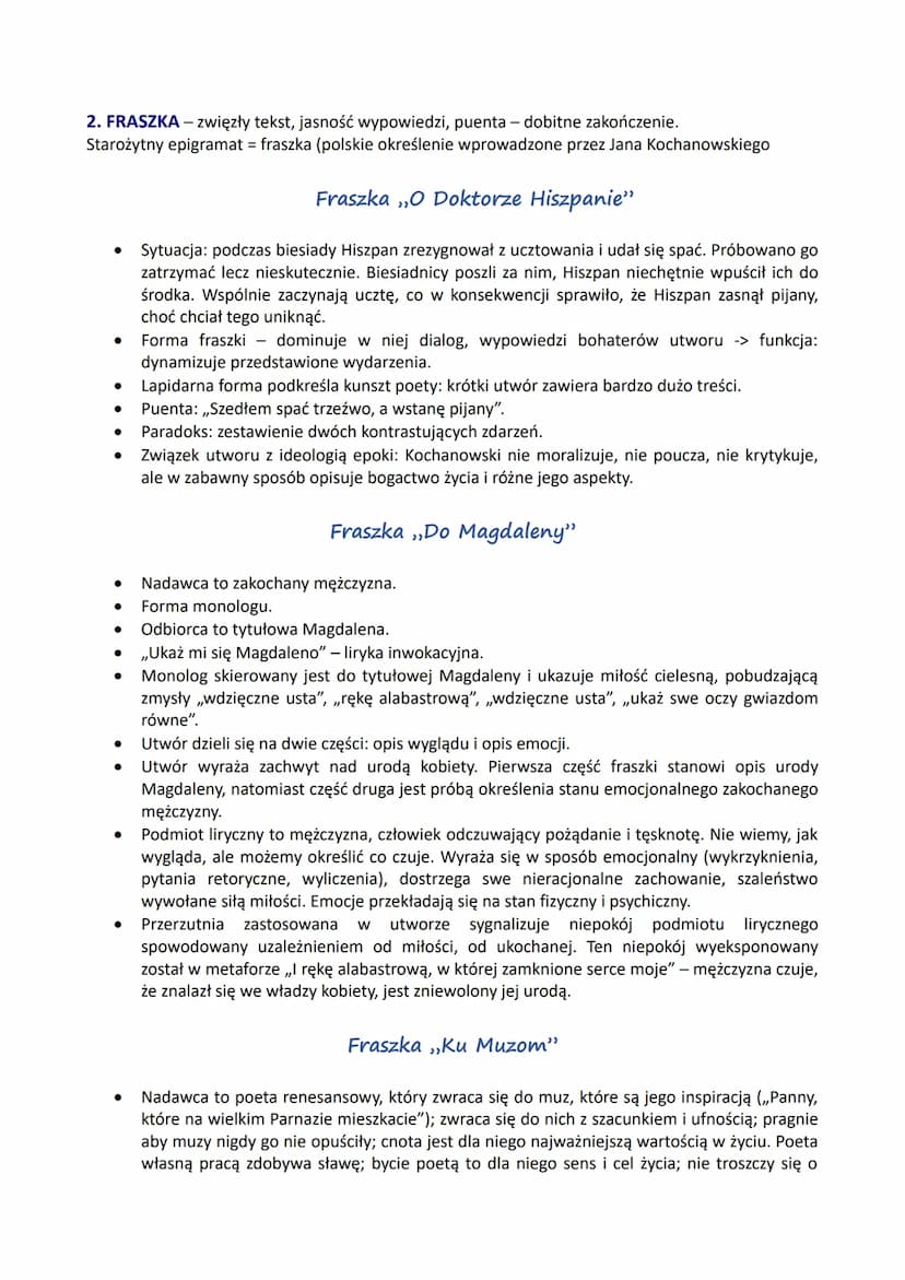 
<h3 id="1faktyzbiografiijanakochanowskiegozawartewefraszcedogrilasw">1. FAKTY Z BIOGRAFII JANA KOCHANOWSKIEGO ZAWARTE WE FRASZCE ,,DO GÓR I