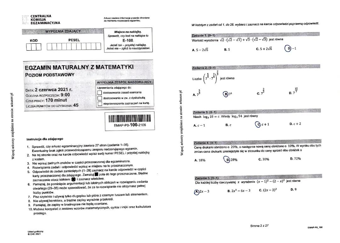 Jak przygotować się do matury z matematyki 2021: odpowiedzi, korepetycje i pdf