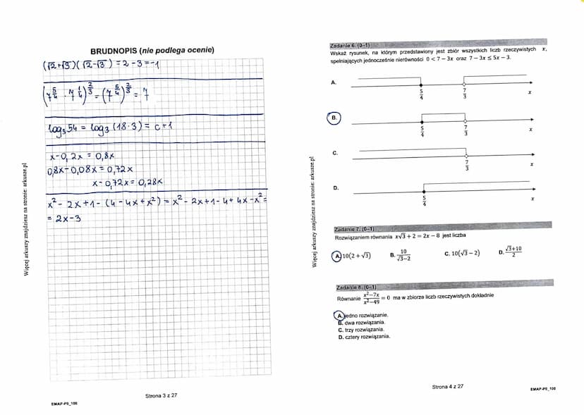 Więcej arkuszy znajdziesz na stronie: arkusze.pl
CENTRALNA
KOMISJA
EGZAMINACYJNA
KOD
WYPEŁNIA ZDAJĄCY
PESEL
DATA: 2 czerwca 2021 r.
GODZINA 