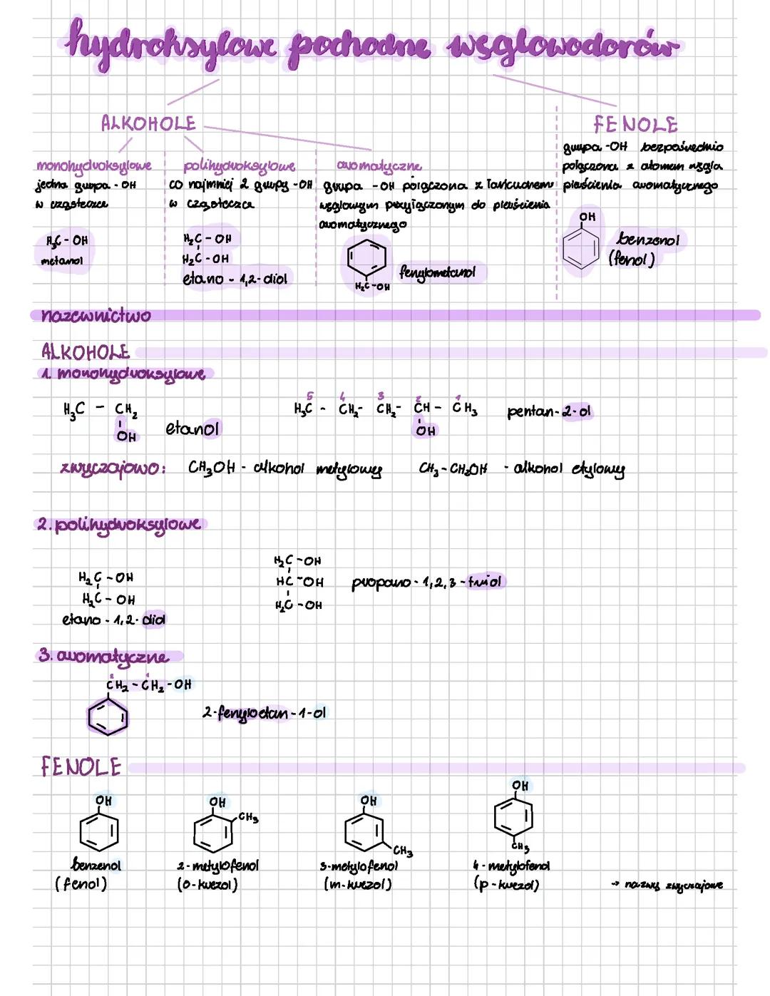 Alkohole i Fenole – Wprowadzenie i Otrzymywanie