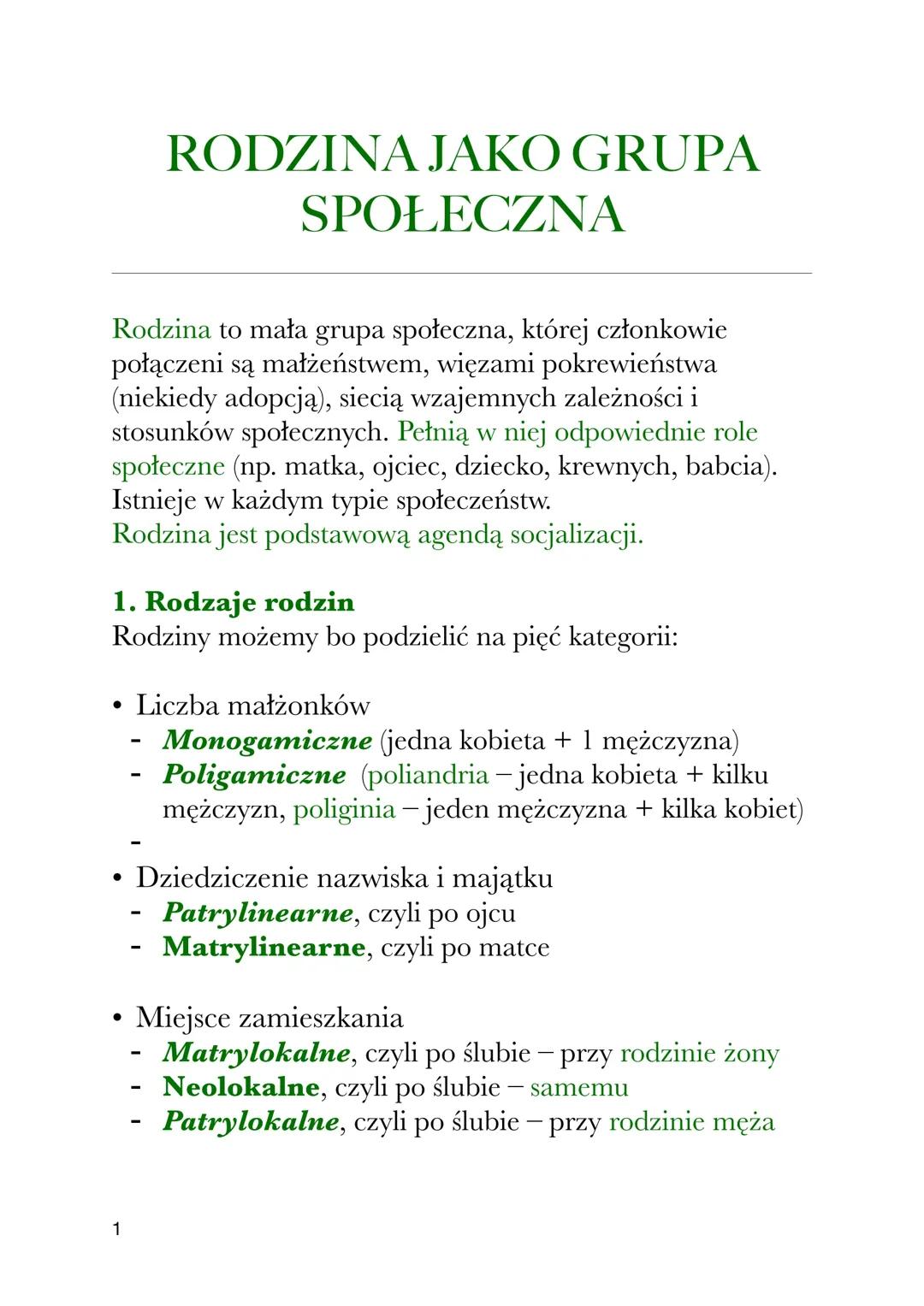 Rodzina jako grupa społeczna.