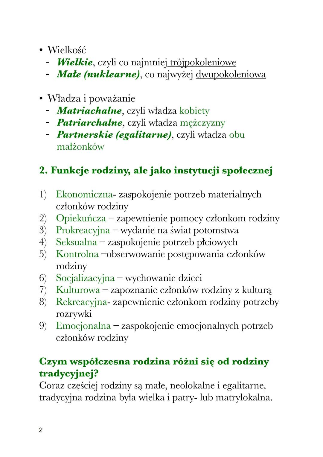 Rodzina to mała grupa społeczna, której członkowie
połączeni są małżeństwem, więzami pokrewieństwa
(niekiedy adopcją), siecią wzajemnych zal