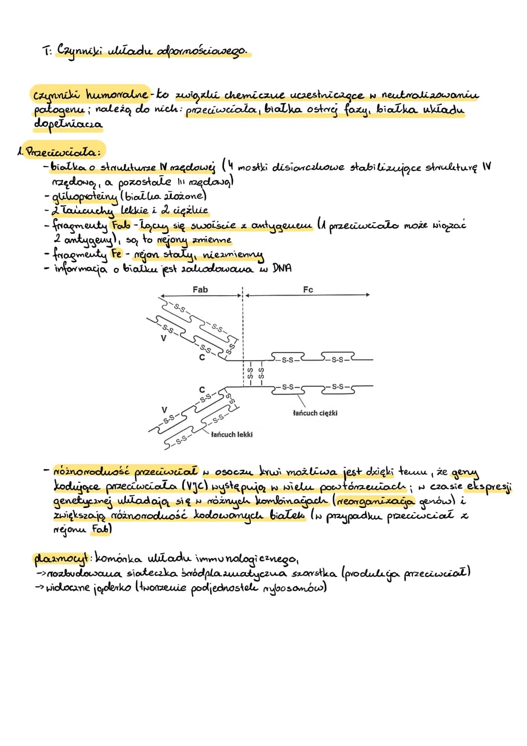 T: Czynniki ulitadu odpornościowego.
czynniki humoralne-to związlú chemiczue uczestniczące w neutralizowaniu
patogenu; należą do nich: przec