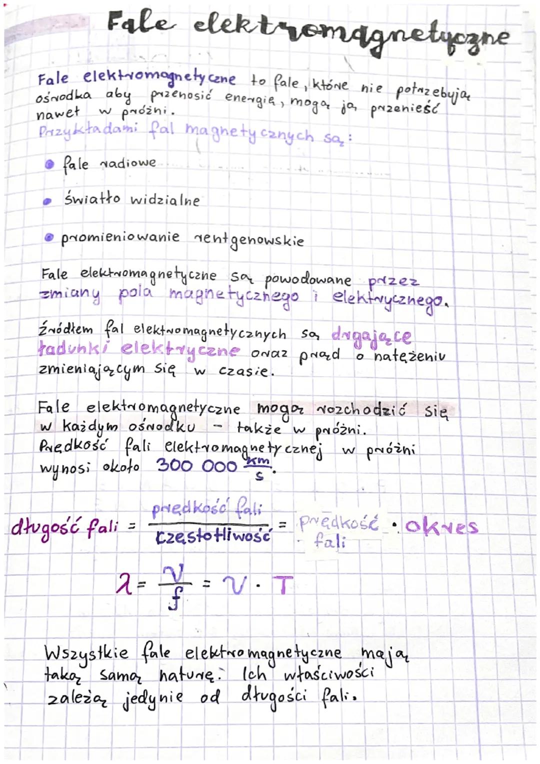# Fale elektromagnetyczne

Fale elektromagnetyczne to fale, które nie potrzebujar
ośrodka aby przenosić energię, moga, ja, przenieść
nawet w