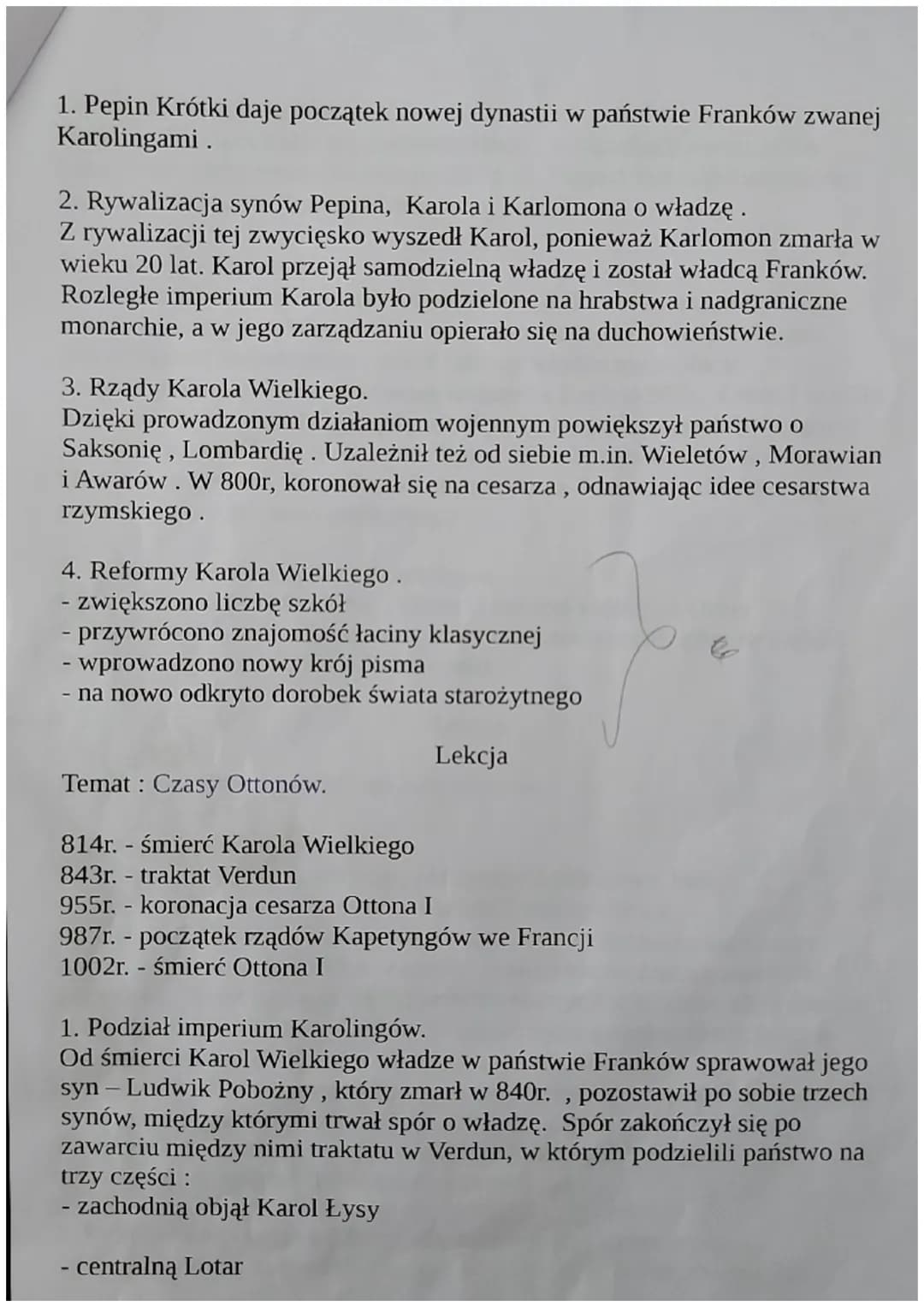 DZIAŁ IV
Lekcja
Temat: Cesarstwo Bizantyjskie.
476r. - początek średniowiecza ( początek cesarstwa zachodnio-
rzymskiego)
1492r. - koniec śr