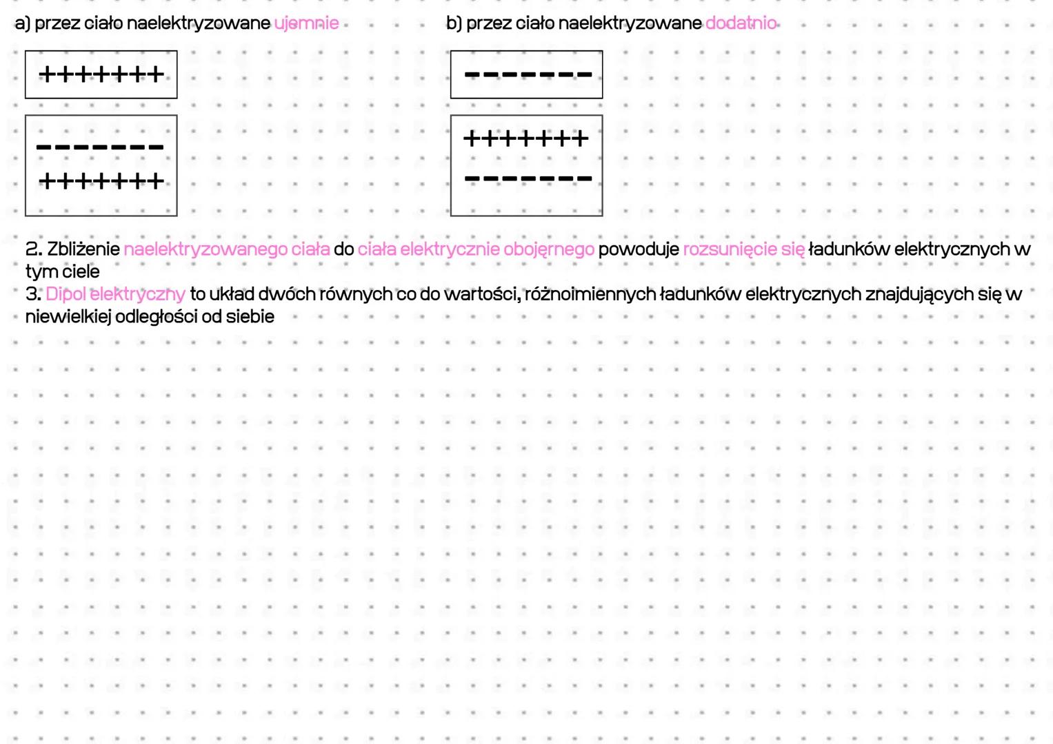 # Elektrostatyka

## 1. Elektryzowanie ciat

1.  Elektrostatyka to część nauki o elektryczności, która dotyczy działań właściwości ładunków 