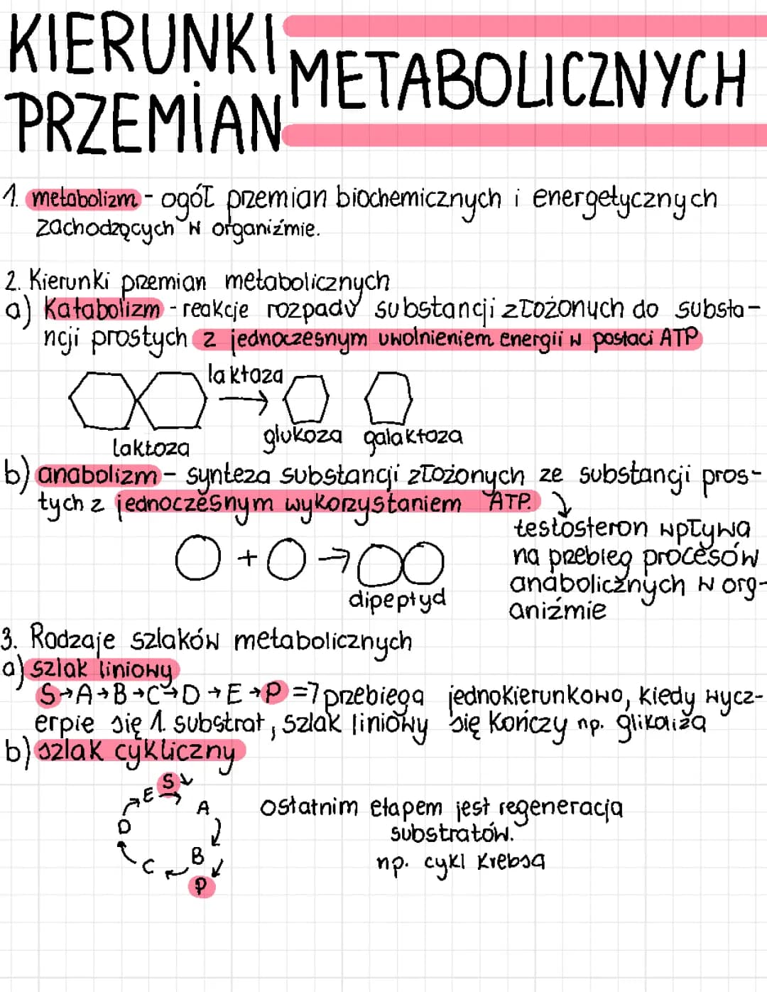 Kierunku przemian metabolicznych 