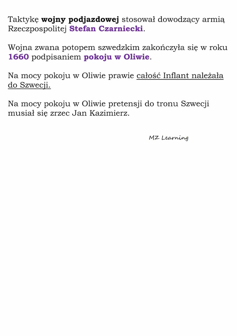 Wojny ze Szwecją. Potop
szwedzki.
Panująca w Rzeczpospolitej dynastia Wazów
sprawowała dziedziczne rządy w Szwecji.
W roku 1592 władzę w Szw
