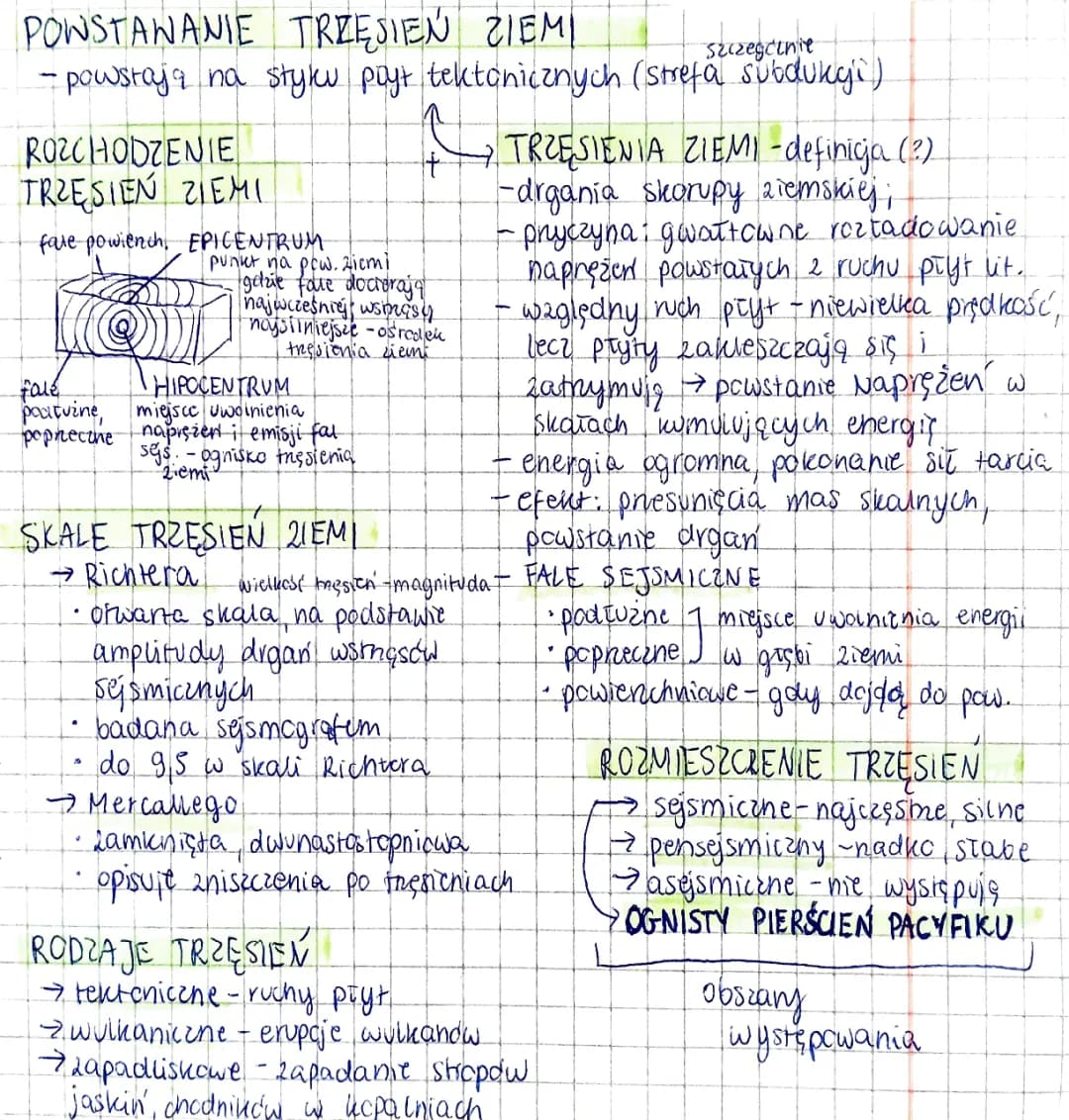 Trzęsienia Ziemi: Przyczyny, Skutki i Ruchy Epejrogeniczne oraz Izostatyczne