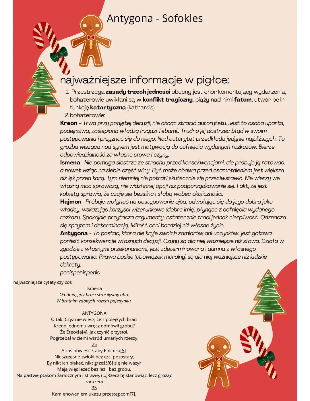 Antygona notatka z lektury