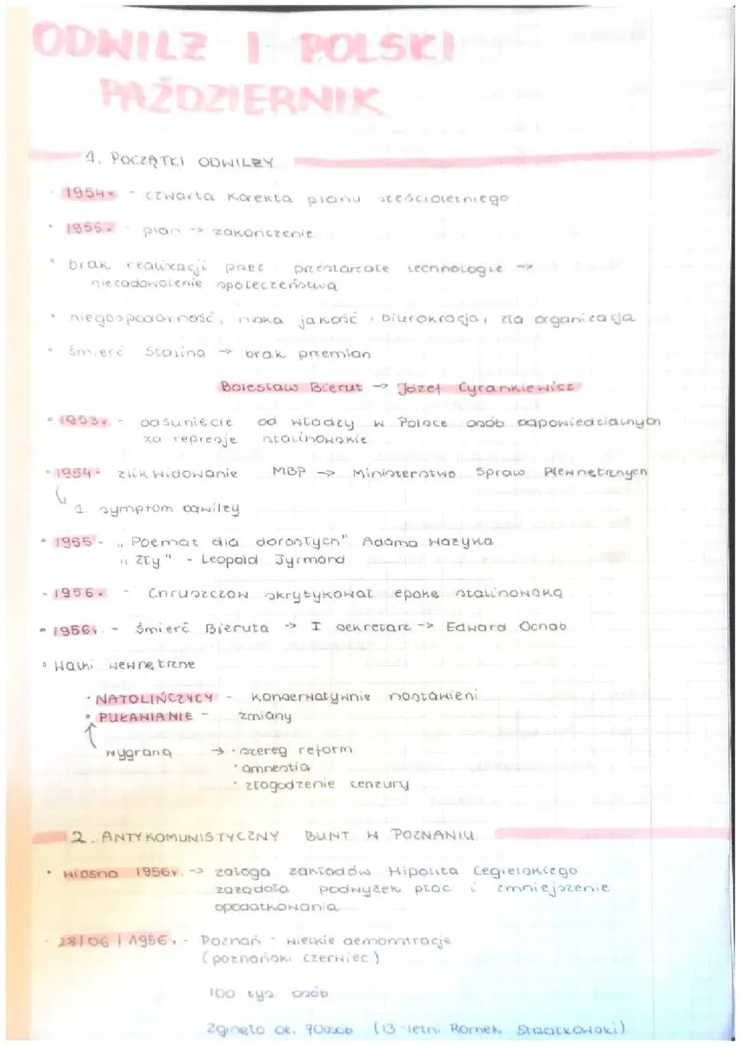Odwilż i polski październik