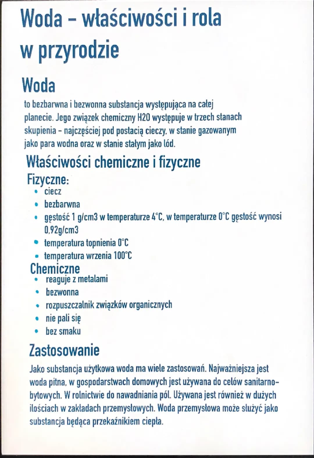 Chemia - Woda i roztwory wodne 