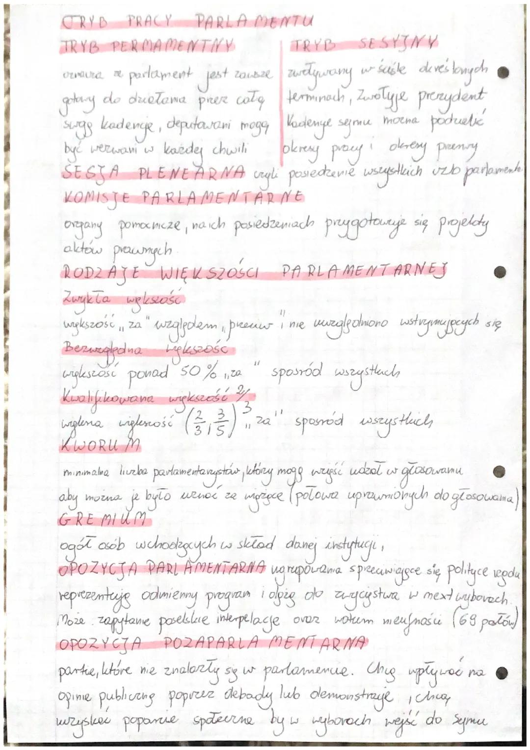 # Parlament

Imunitet parlamentarny

Art 95. Wrady usta wodawcro
WRP sprawaje Seym i Senot.

Parlament

→ najwazniejszy organ państwa

→ wyb