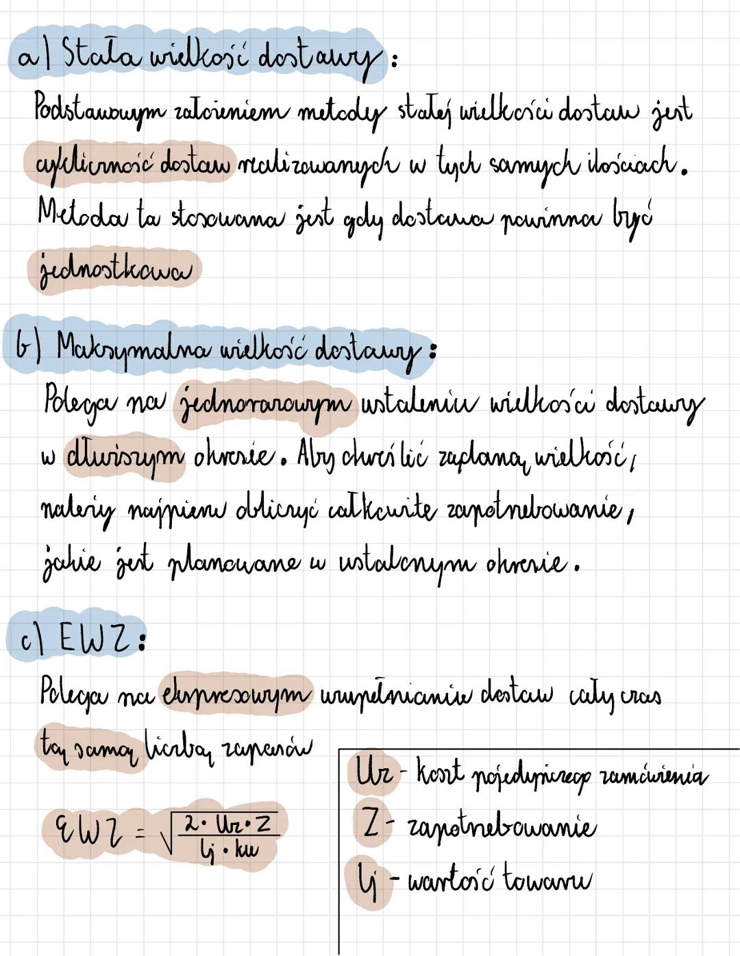 T: Procesy realizowane w
magarynie

1. Podriał magazynu na strety

a) Strefa pnyjęć towaru - miejsce kontrolí
jakościowej prybytego towaru c