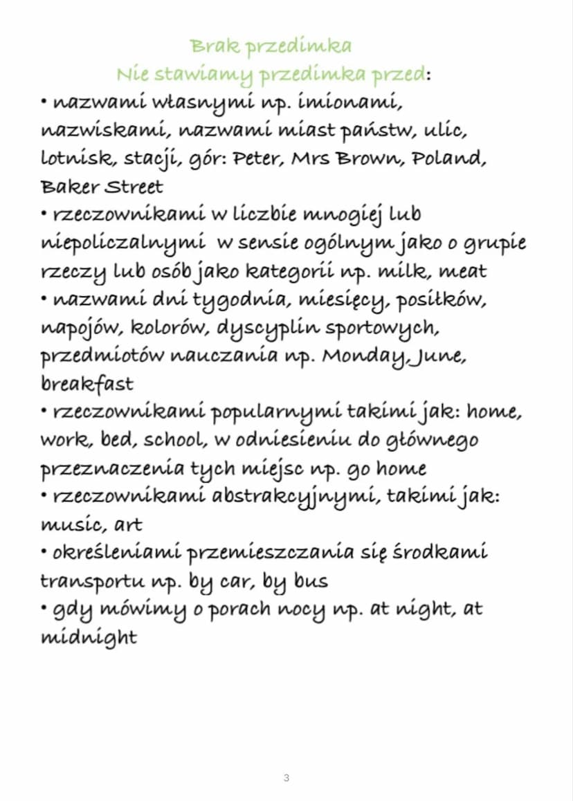 Przedimki angielskie
Przedímek nieokreślony - a, an
Zastosowanie.
Podstawowe zastosowanie polega na używaniu
przedímka łącznie z rzeczownika