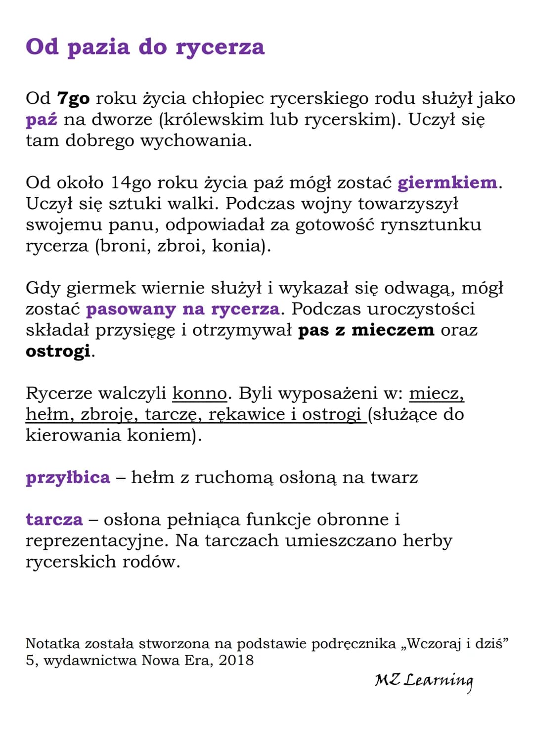 Uzbrojenie ochronne. Zbroja pełna z hełmem zamkniętym
grzebień
dzwon
policzek
tarcza
naramiennik
hak na kopię
napierśnik
opacha
nałokcica
fa