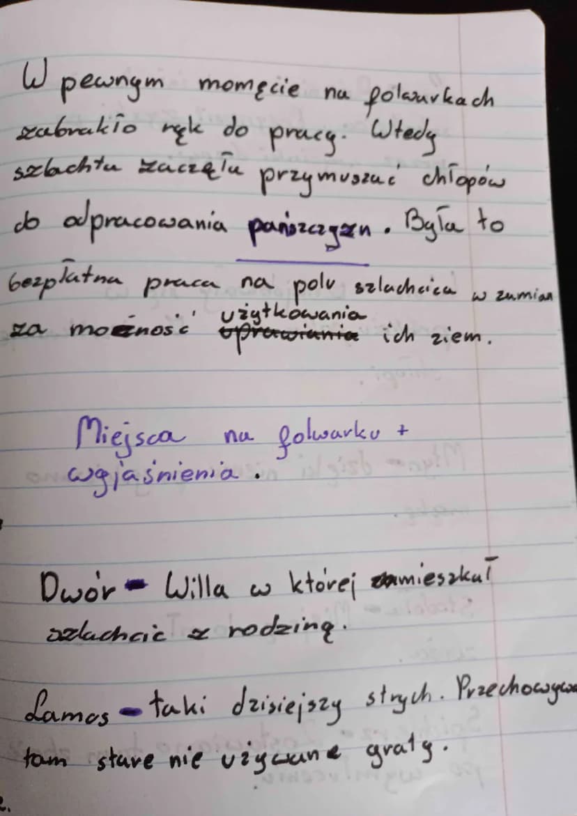 Historia
W
folwarku szlacheckim.
Powstanie i rozwój
folwarków szlaczeblich.
Przy końcu średniowiecza szlachta
utrzymywała się z danin dowany
