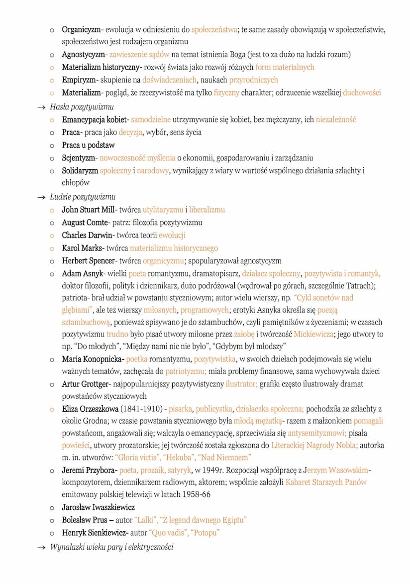 → Chronologia epoki
O Polska: funkcjonuje jako odrębna epoka w latach 1864 (upadek powstania styczniowego, wyraźny
moment) - 1890 (data umow