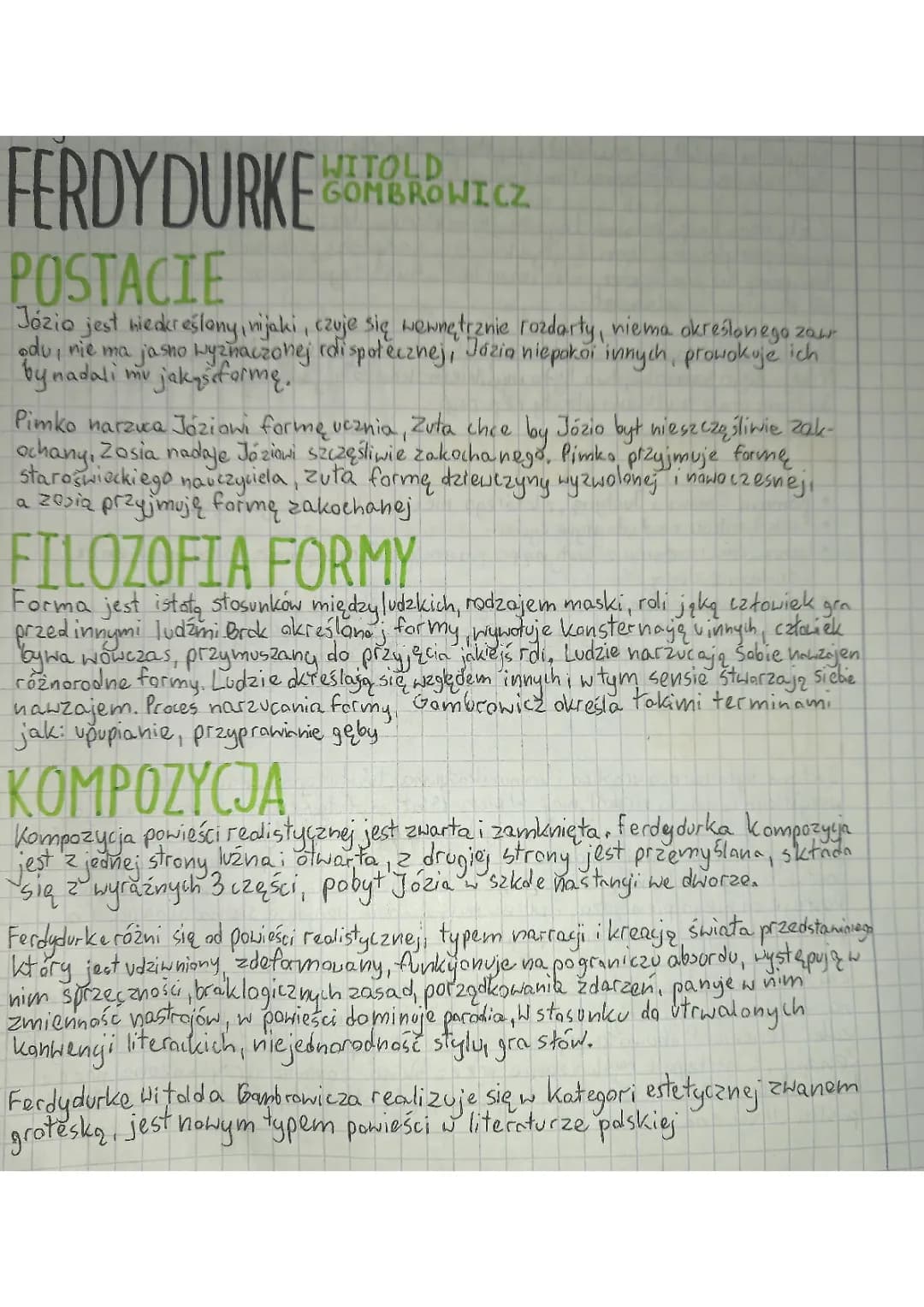 Ferdydurke: Streszczenie, Bohaterowie i Interpretacja