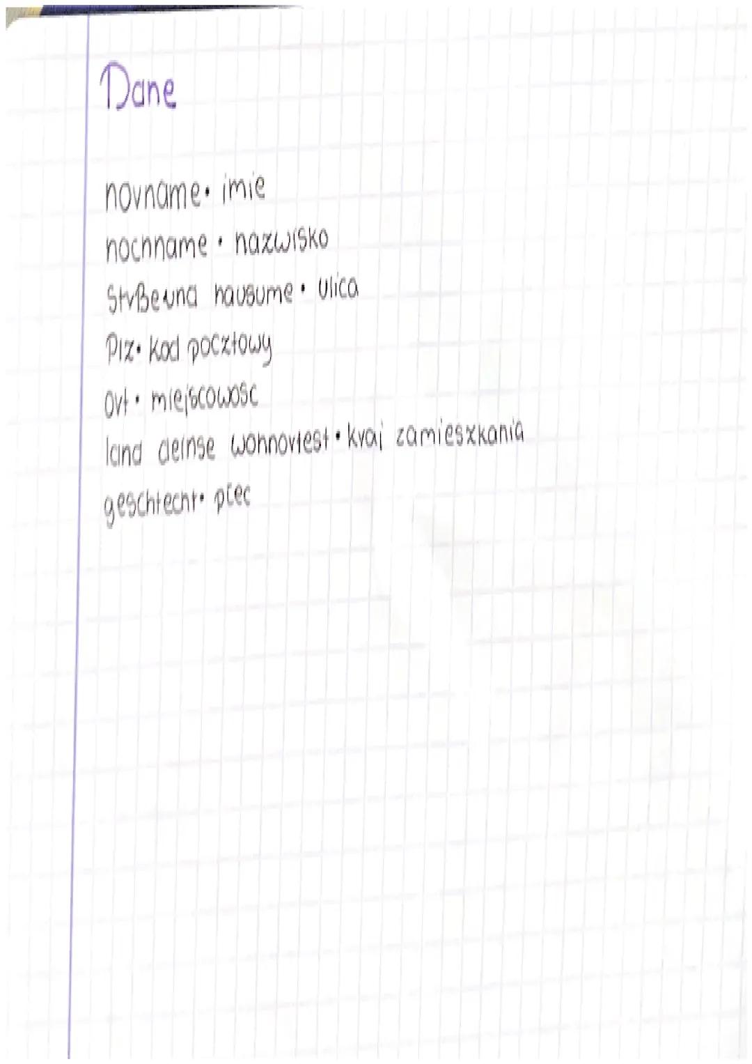 Członkowie rodziny
•
Brudev kuzyn byat
Cousin
kuzyn
Cousine - kuzynka
eltevn
Vodzice
gaschwister Vodzenstwo
großeltern. dziadkowie
.
großmut