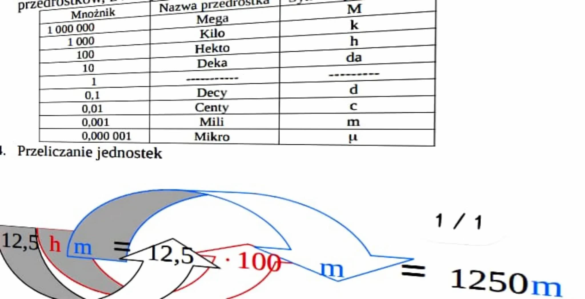 FIZYKA notatka
POMIARY, WIELKOŚCI FIZYCZNE, ICH OZNACZENIA I JEDNOSTKI
1. Wielkości fizyczne to cechy ciał któve je opisują i dają się mierz