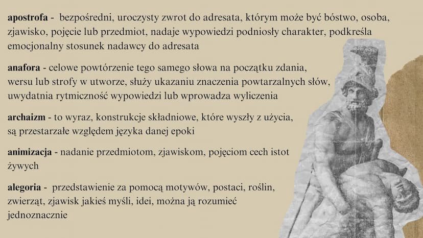 a.s
ŚRODKI
STYLICZTYCZNE
AIR MAIL
13 apostrofa - bezpośredni, uroczysty zwrot do adresata, którym może być bóstwo, osoba,
zjawisko, pojęcie 