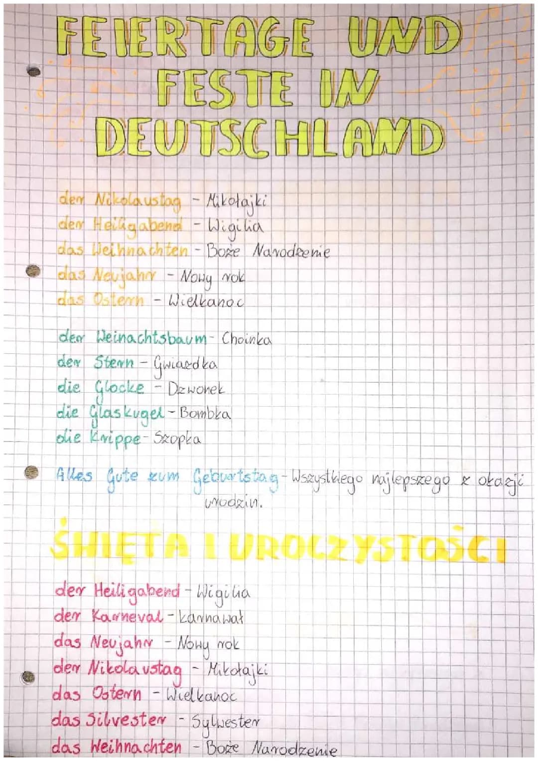 Feiertage und gęste in deutachland