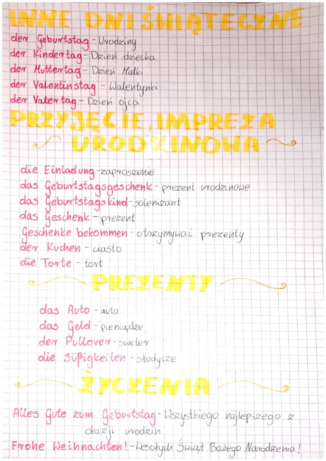 0
FEIERTAGE UND
FESTE IN
DEUTSCHLAND
dem Nikolaustag - Mikołajki
dem Heiligabend - Wigilia
das beihnachten - Boże Narodzenie
• das Neujahr -