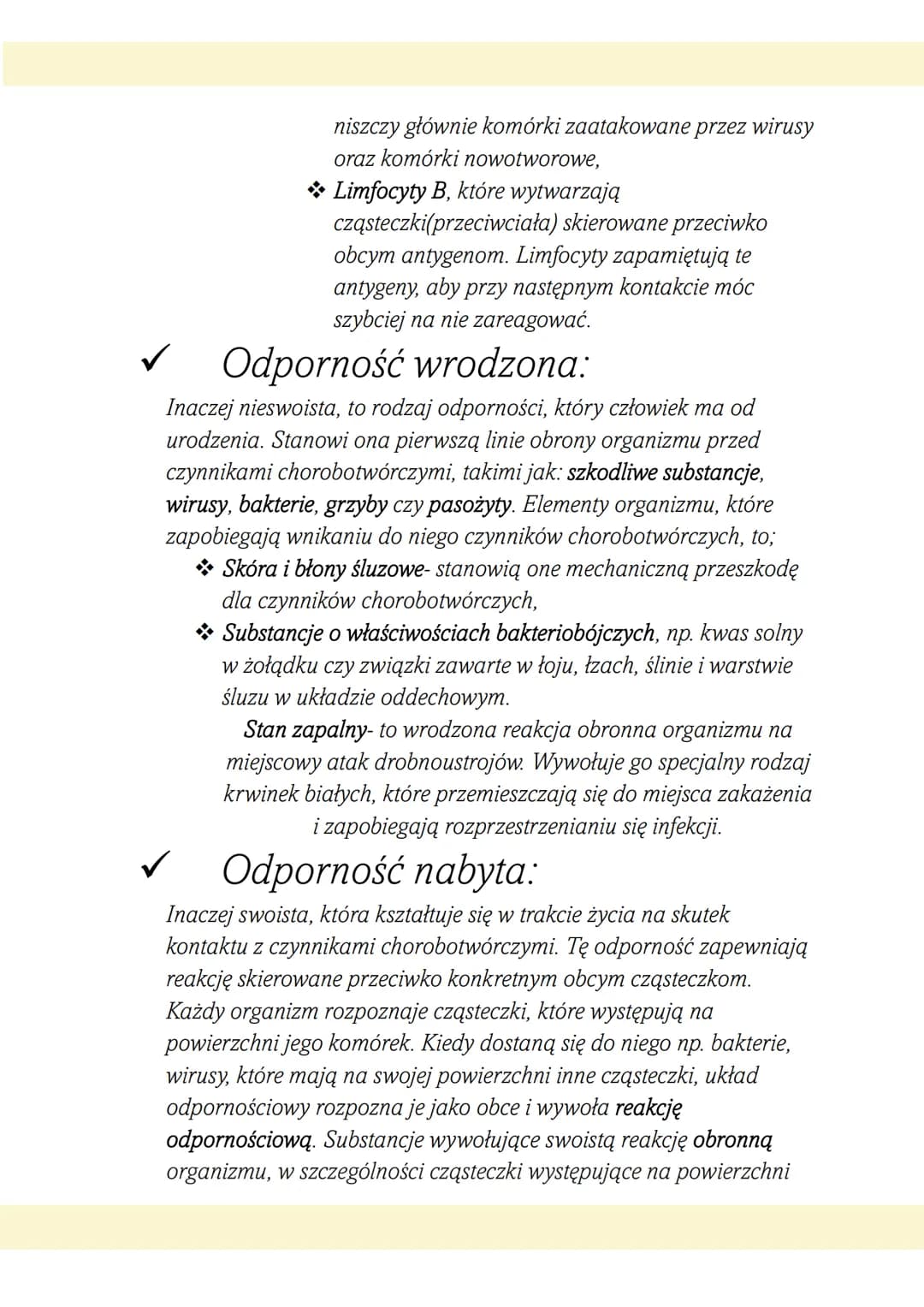 Układ
odpornościowy
Budowa układu odpornościowego:
W jego skład wchodzą wszystkie narządy układu limfatycznego, a
także błony śluzowe, skóra