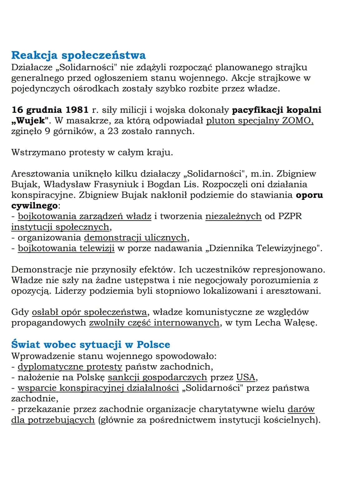Moralnym triumfem „Solidarności” było przyznanie Lechowi Wałęsie
w 1983 r. Pokojowej Nagrody Nobla.

Ostatnie lata PRL
Stan wojenny został o
