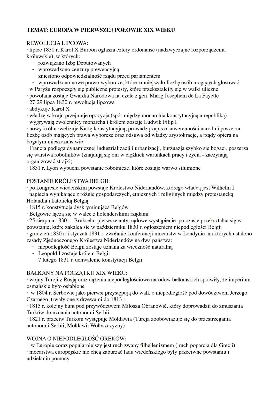 Historia Europy w XIX wieku: Rewolucje i Walki o Niepodległość