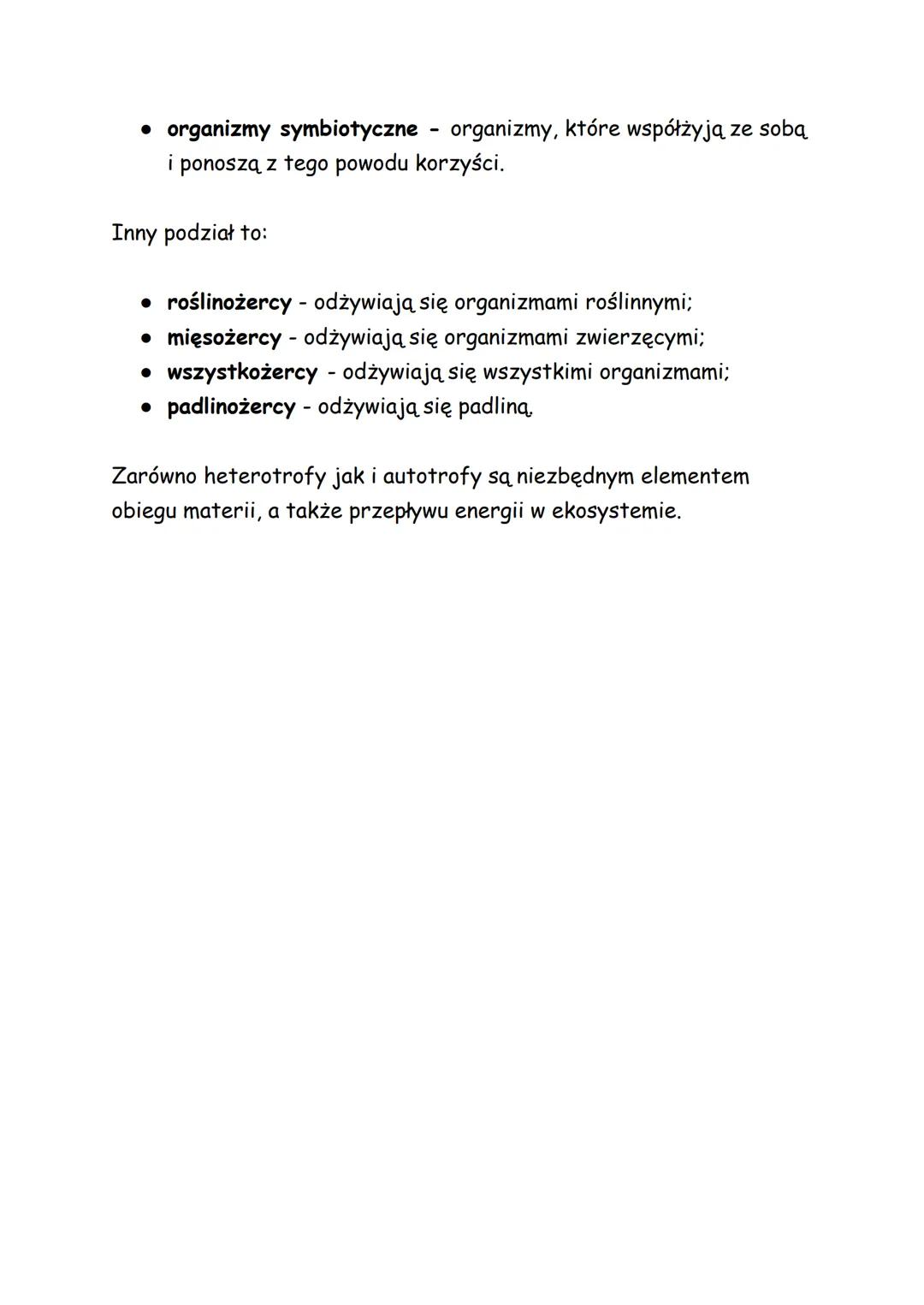 SAMOŻYWNOŚĆ I CUDZOŻYWNOŚĆ
Ze względu na sposób odżywiania się organizmy możemy podzielić na:
• organizmy samożywne czyli autotrofy;
• organ