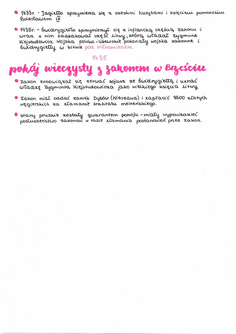 wojny z zakonem
Brzügackim
przebieg wielkiej wojny 1409-1411
1409
we wrześniu 1409 r. wojska krzyżackie zaatakowały z kilku
kierunków ziemie