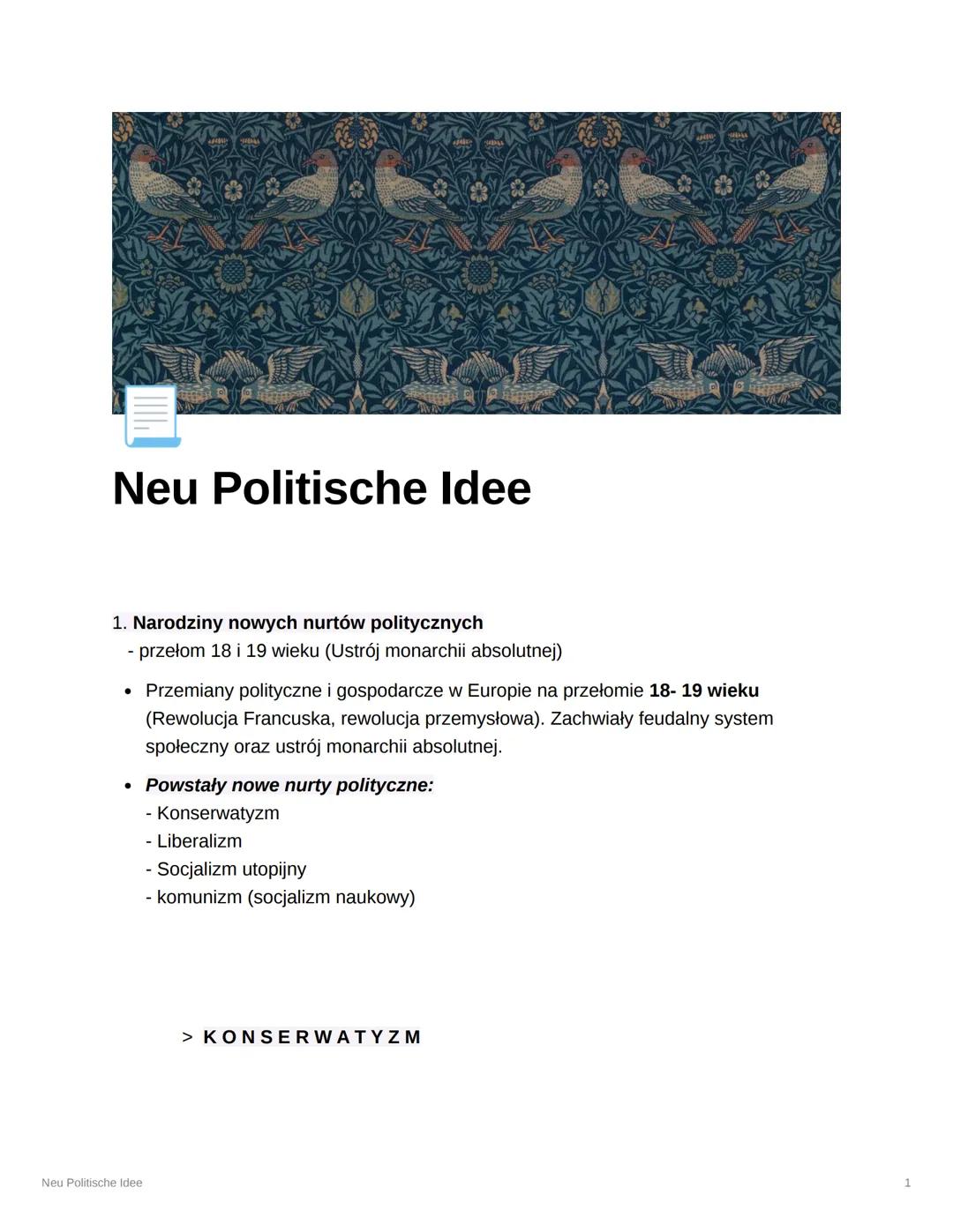 Nowe Idee Polityczne w Historii